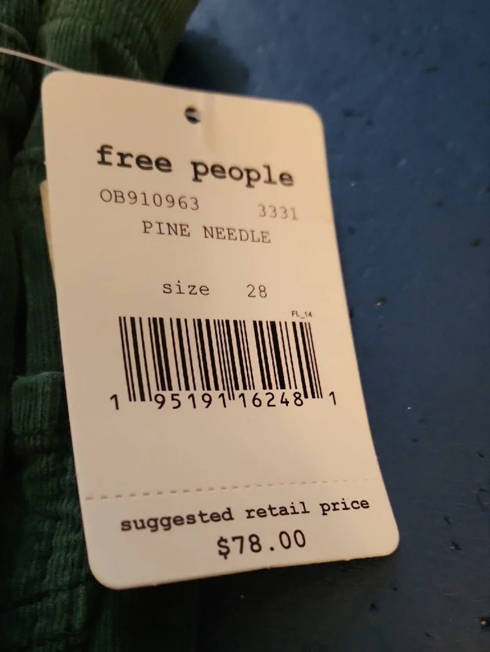 Free People Pine Needle Corduroy Pants in Deep Green